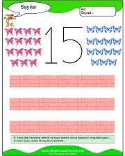 okul öncesi 1 sayısı çizgi çalışması